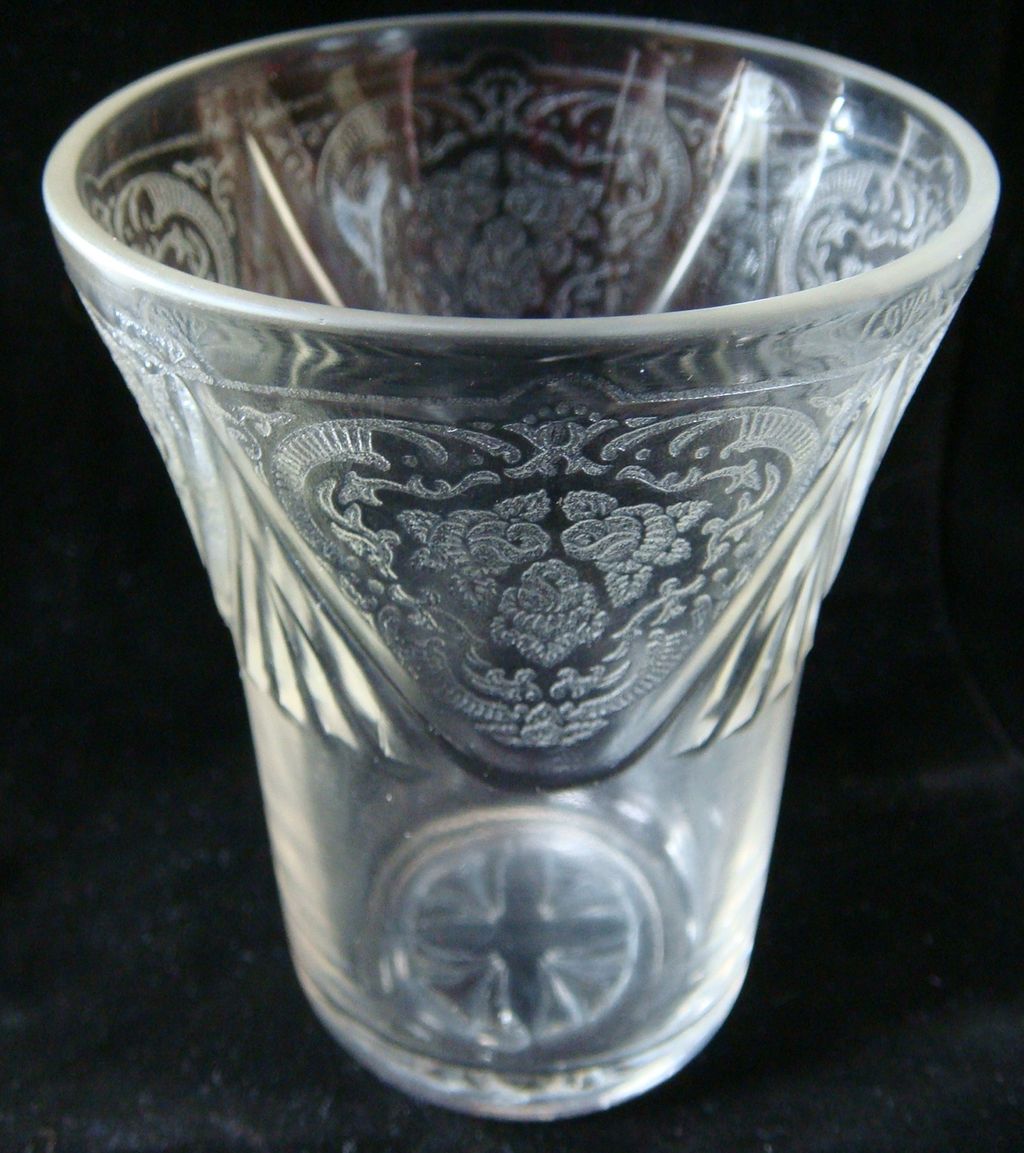 Crystal Hazel Atlas Royal Lace Juice Glass Crystal Hazel Atlas Royal Lace Juice Glass