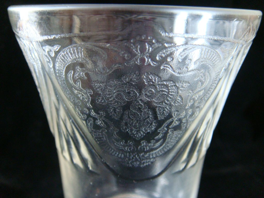 Crystal Hazel Atlas Royal Lace Juice Glass Crystal Hazel Atlas Royal Lace Juice Glass