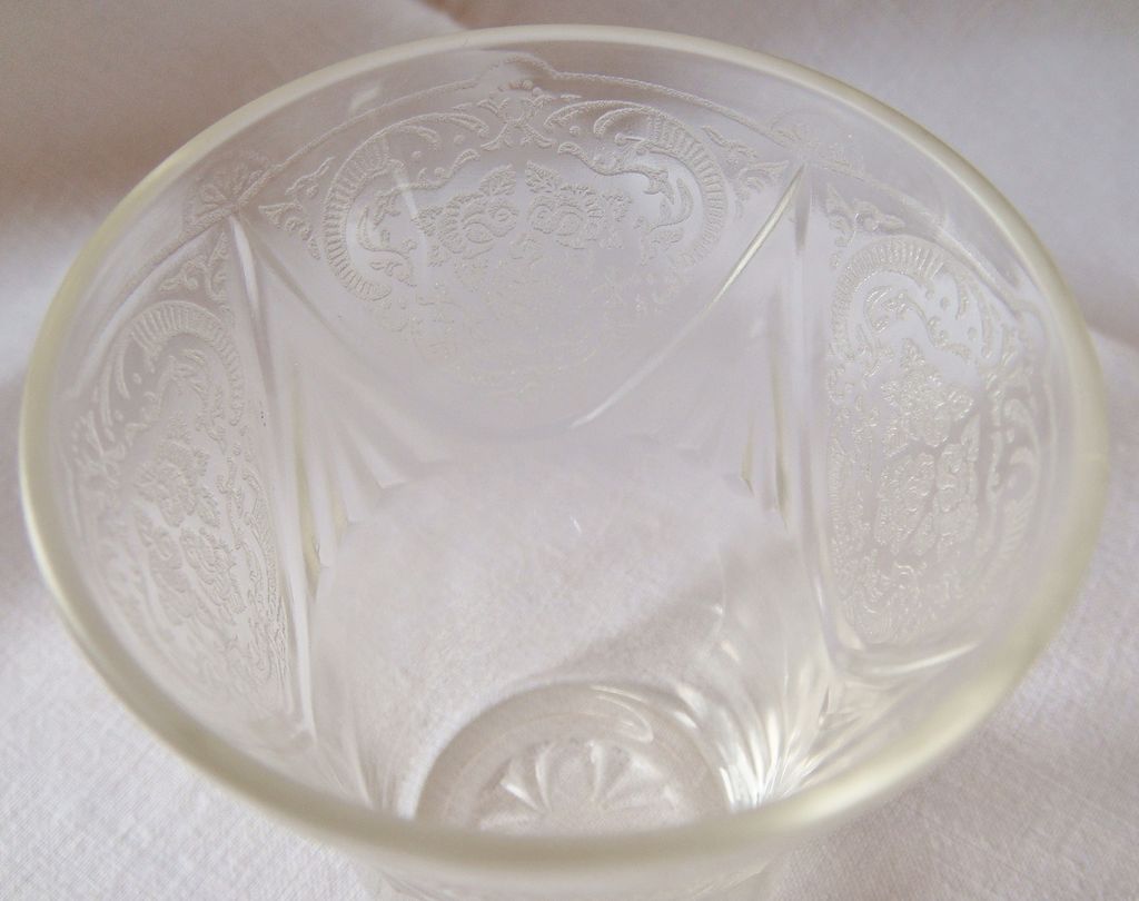 Crystal Hazel Atlas Royal Lace Juice Glass Crystal Hazel Atlas Royal Lace Juice Glass
