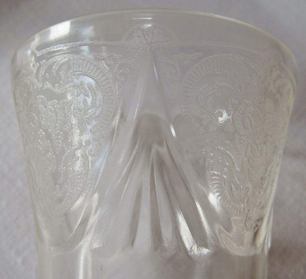 Crystal Hazel Atlas Royal Lace Juice Glass Crystal Hazel Atlas Royal Lace Juice Glass