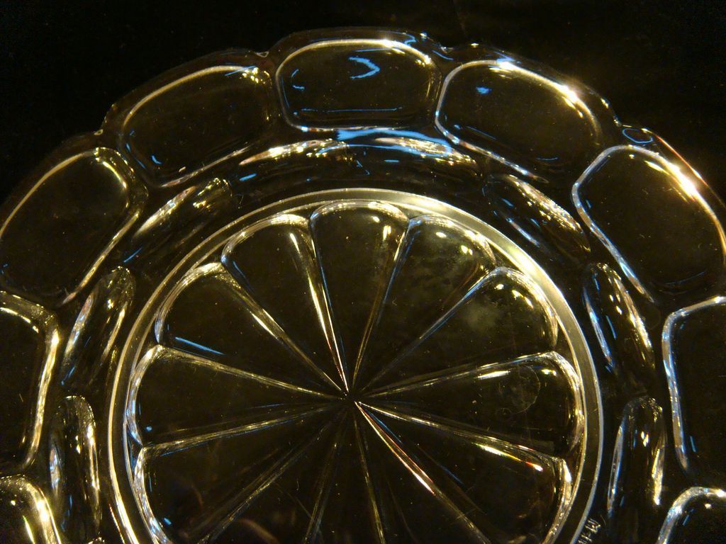 Set 4 Fostoria HFM Argus Crystal 8" Plates Set 4 Fostoria HFM Argus Crystal 8" Plates