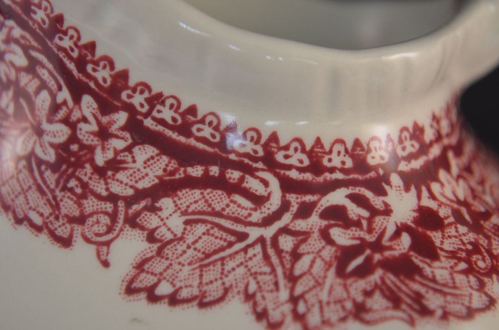 Mason's VISTA Pink Small Square Transferware Creamer Mason's VISTA Pink Small Square Transferware Creamer