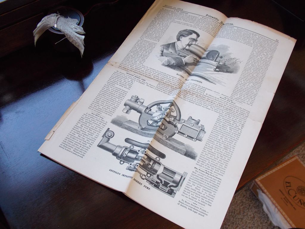 Antique 1877 Scientific American Magazine Antique 1877 Scientific American Magazine