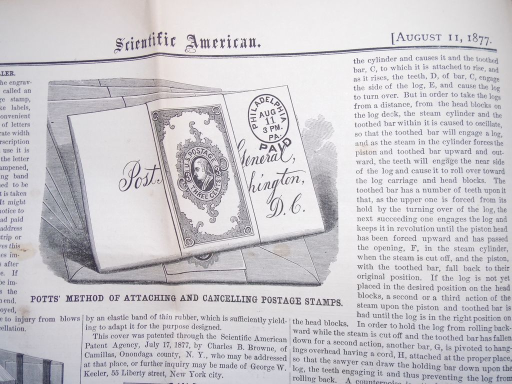Antique 1877 Scientific American Magazine Antique 1877 Scientific American Magazine