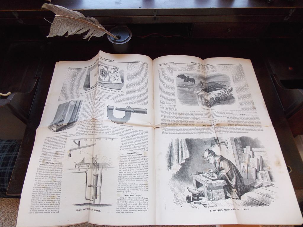 Antique 1877 Scientific American Magazine Antique 1877 Scientific American Magazine