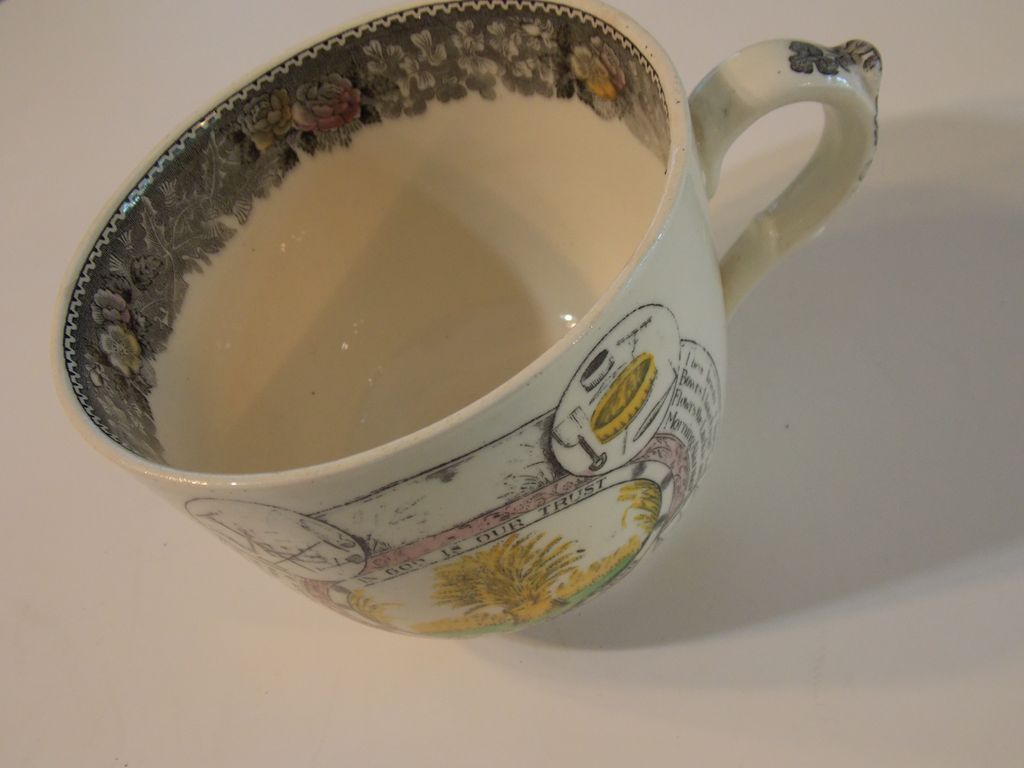 Staffordshire Adams Farmers Arms Grandfather Mug Staffordshire Adams Farmers Arms Grandfather Mug