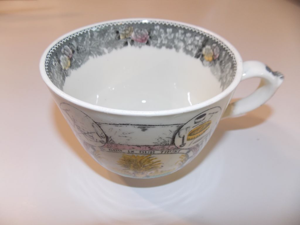 Staffordshire Adams Farmers Arms Grandfather Mug Staffordshire Adams Farmers Arms Grandfather Mug