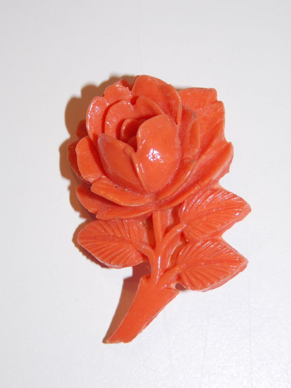 Vintage Faux Coral Rose Pin/Brooch Vintage Faux Coral Rose Pin/Brooch