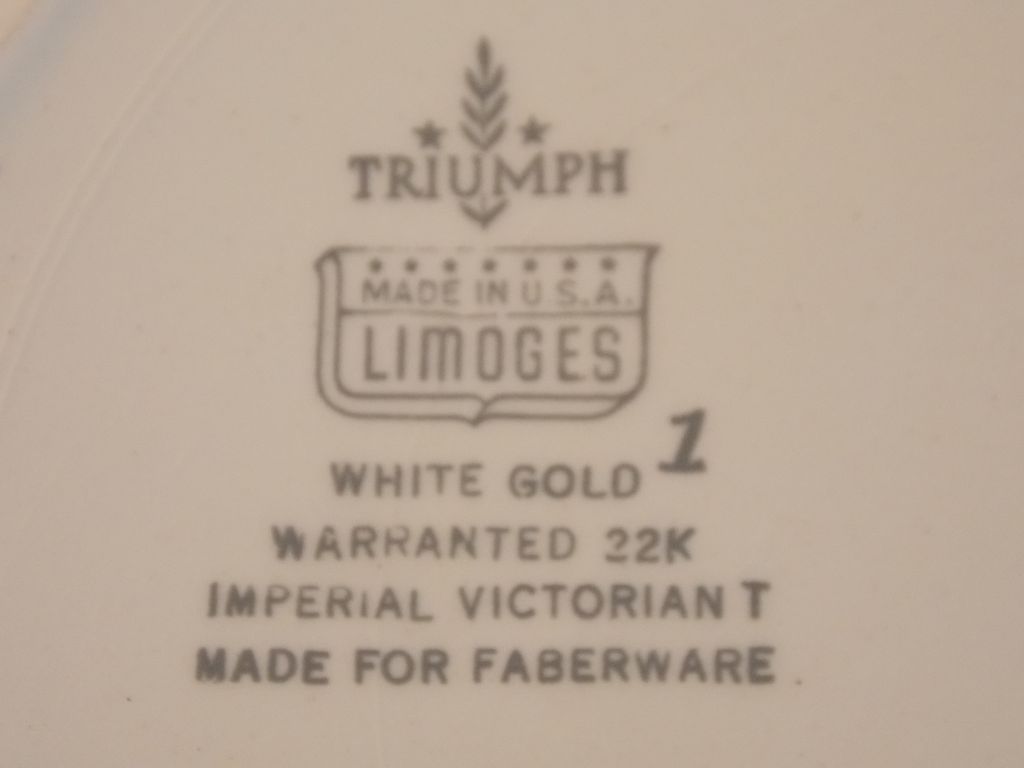 Limoges Plate Farberware Aluminum Tray Limoges Plate Farberware Aluminum Tray