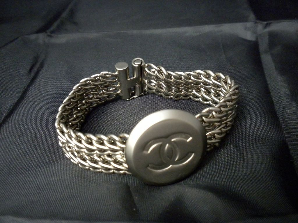 Chanel Autumn 1999 CC Medal and Chain Couture Bracelet Chanel Autumn 1999 CC Medal and Chain Couture Bracelet
