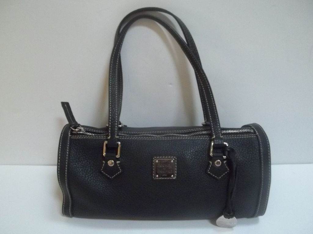 dooney and bourke black leather handbag
