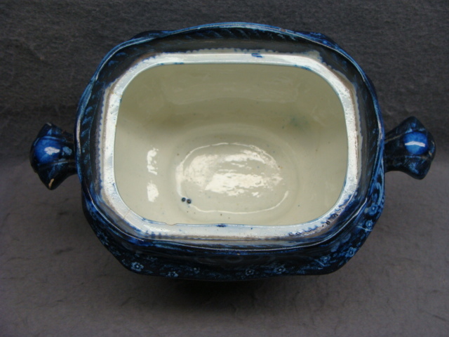 RARE Dark Blue Historical Staffordshire Sugar Boston Harbor W Eagle & Crest RARE Dark Blue Historical Staffordshire Sugar Boston Harbor W Eagle & Crest