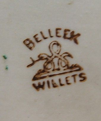 15" Willets Belleek Vase With Dragon Water Lilies Artist Signed Ca 1900 15" Willets Belleek Vase With Dragon Water Lilies Artist Signed Ca 1900