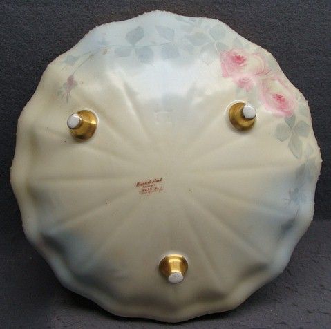 Theodore Haviland Limoges Rose Filled Fluted Shallow Bowl with Excellent Colors Signed Dubois Theodore Haviland Limoges Rose Filled Fluted Shallow Bowl with Excellent Colors Signed Dubois