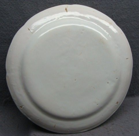 Antique French Faience Plate Bird On A Fence Antique French Faience Plate Bird On A Fence
