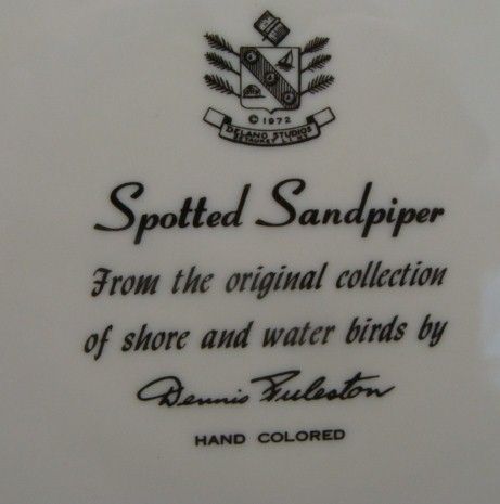 8 Delano Studios 11" Shore & Water Bird Plates Dennis Puleston 8 Delano Studios 11" Shore & Water Bird Plates Dennis Puleston