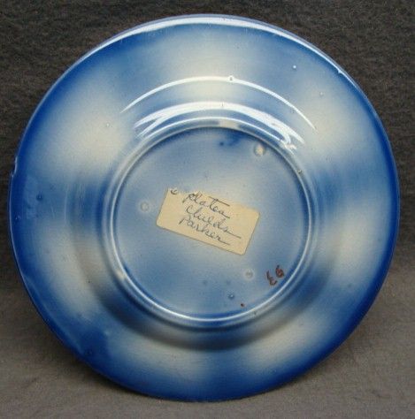 Flow Blue Gaudy Welsh Wagon Wheel Pattern Child's Plate 2 Flow Blue Gaudy Welsh Wagon Wheel Pattern Child's Plate 2