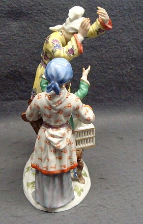 Rare Meissen Crossed Swords Figurine Child and Bird Rare Meissen Crossed Swords Figurine Child and Bird
