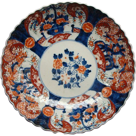 Large Antique Japanese Imari Bowl 12" Diameter Ca 1890 Large Antique Japanese Imari Bowl 12" Diameter Ca 1890