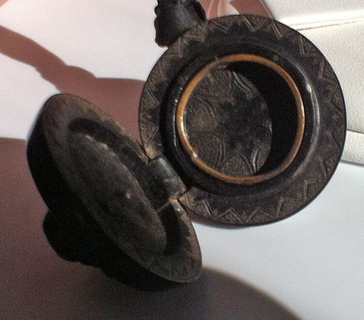 Victorian Vulcanite Locket Victorian Vulcanite Locket