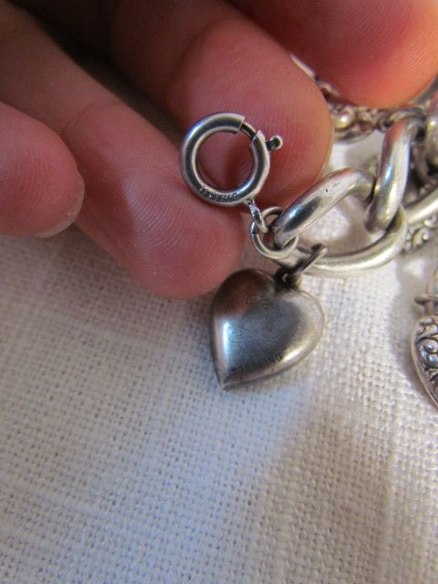 Vintage Sterling Heart Charm Bracelet Vintage Sterling Heart Charm Bracelet