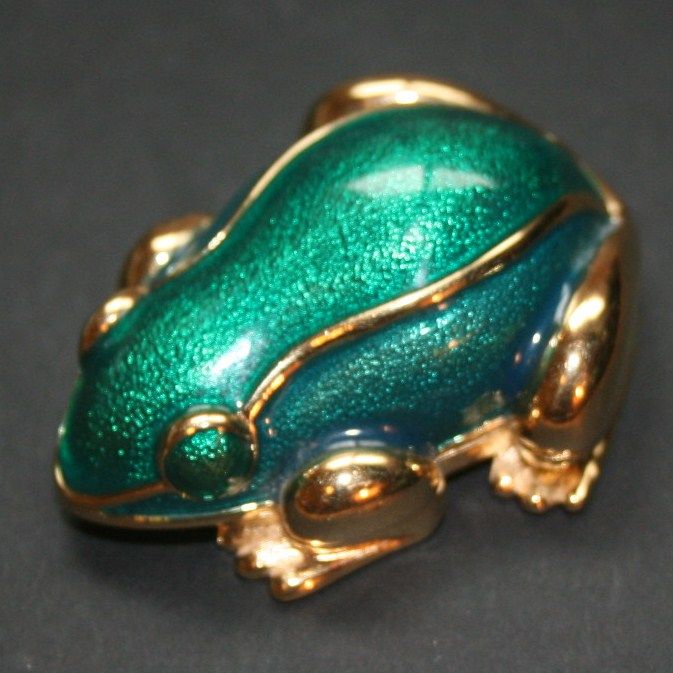 Estee Lauder Enamel Frog White Linen Full Solid Perfume Estee Lauder Enamel Frog White Linen Full Solid Perfume
