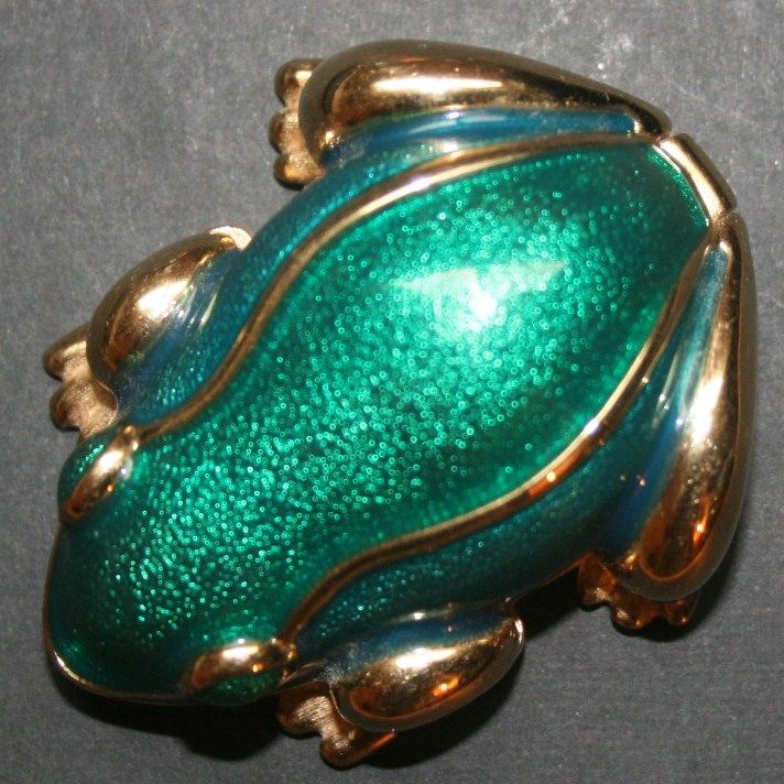 Estee Lauder Enamel Frog White Linen Full Solid Perfume Estee Lauder Enamel Frog White Linen Full Solid Perfume