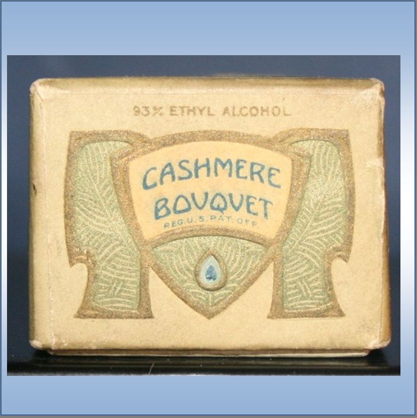 1930's Cashmere Bouquet Colgate Cologne Box With Peacock Lithograph 1930's Cashmere Bouquet Colgate Cologne Box With Peacock Lithograph