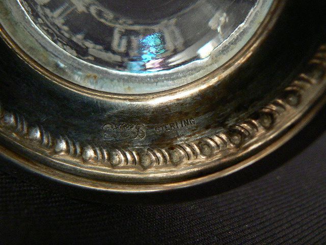 Antique sterling and crystal Cambridge Chantilly or Rosepoint creamer and sugar rare large #1 Antique sterling and crystal Cambridge Chantilly or Rosepoint creamer and sugar rare large #1