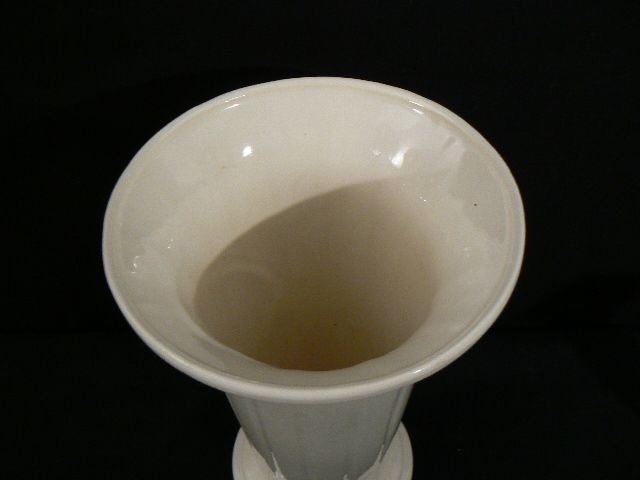 Vintage American art pottery vase Napco USA tall white high glass glaze Vintage American art pottery vase Napco USA tall white high glass glaze