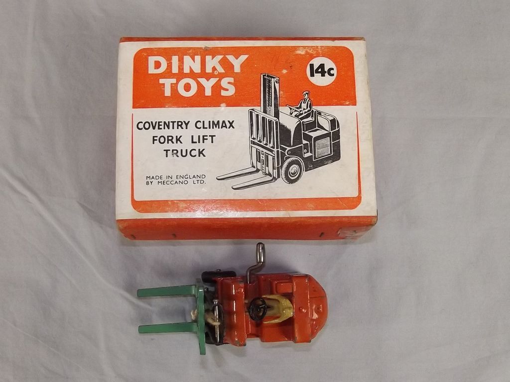 Boxed Dinky Toys 14c Coventry Climax Fork Lift Truck from theantiquesstorehouse on Ruby Lane