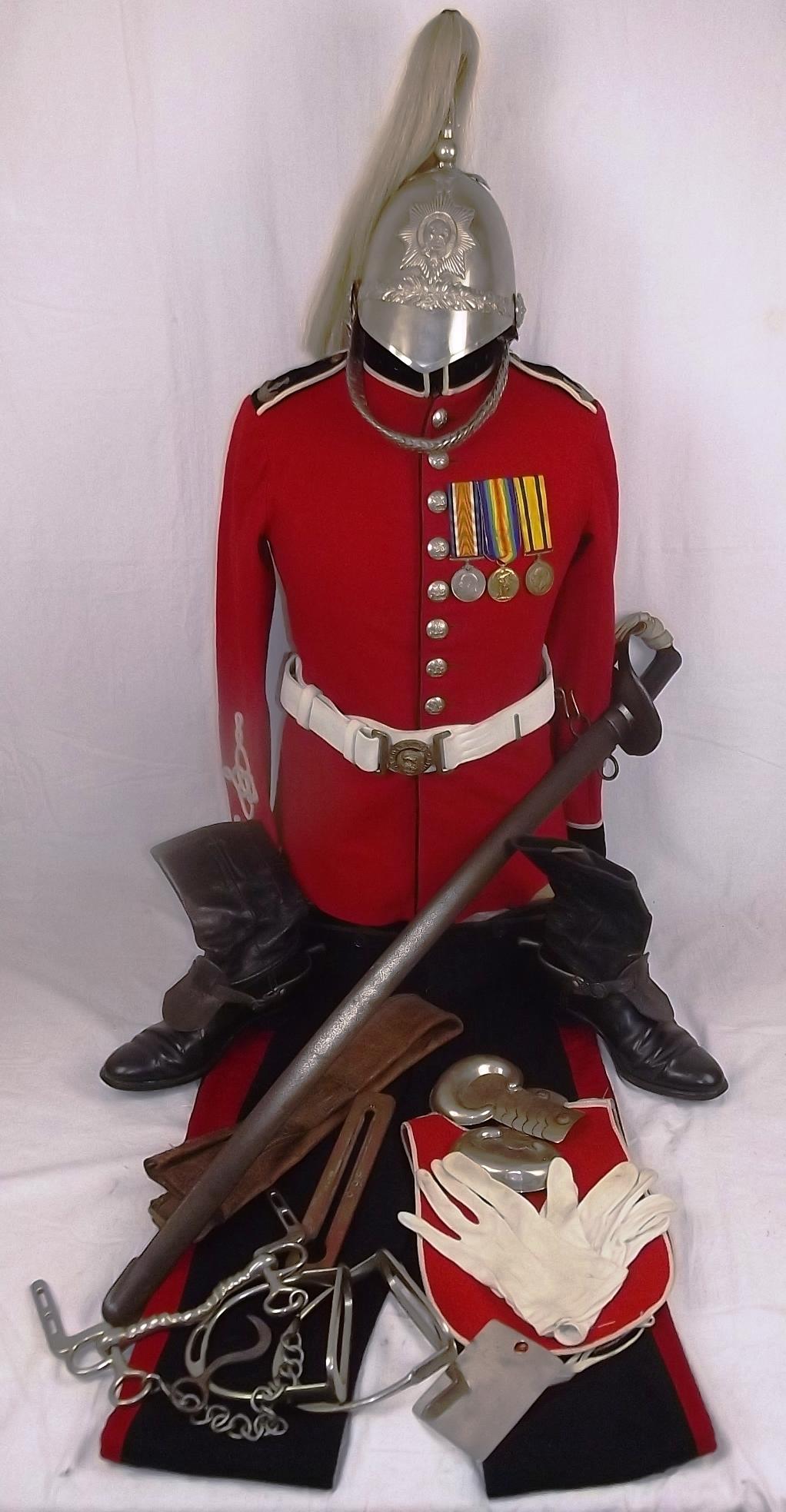 WW1 Montgomeryshire Yeomanry Cavalry Complete Uniform Set from
