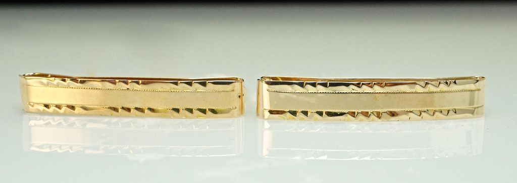 Antique 10k Yellow Gold Lingerie Clips Antique 10k Yellow Gold Lingerie Clips