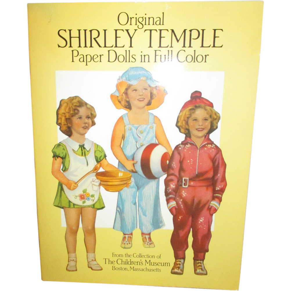 original shirley temple paper dolls in full color