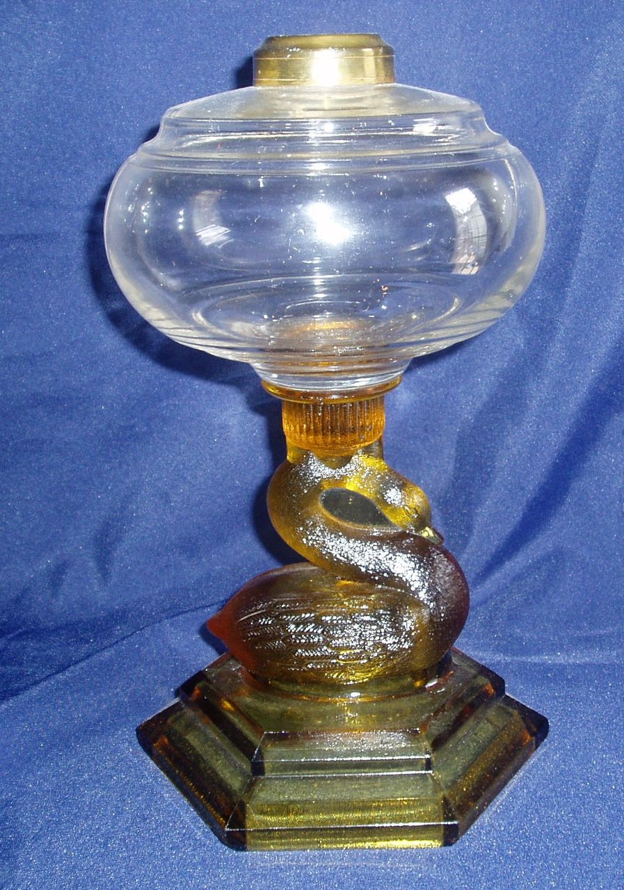 Atterbury swan oil lamp Atterbury swan oil lamp