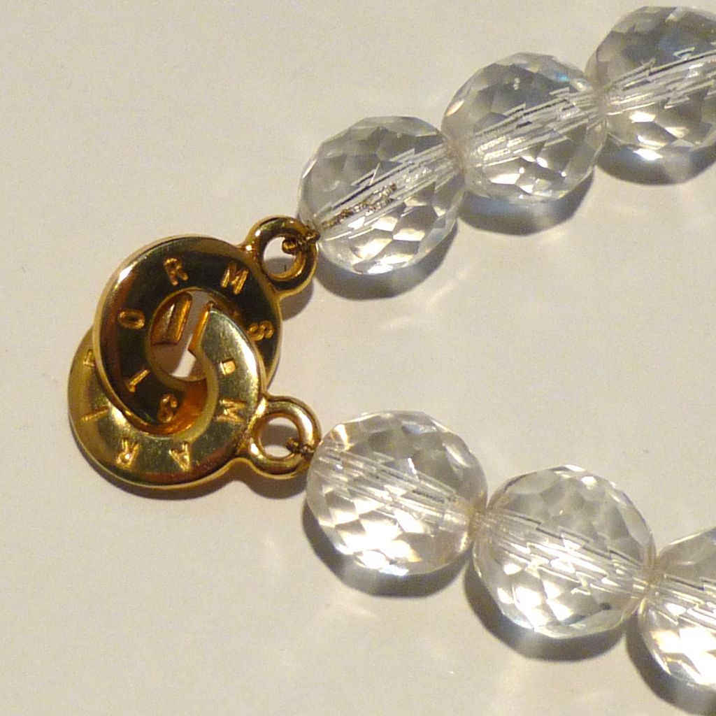 Marie Storms Crystal Bead and Gold Plate Necklace Marie Storms Crystal Bead and Gold Plate Necklace