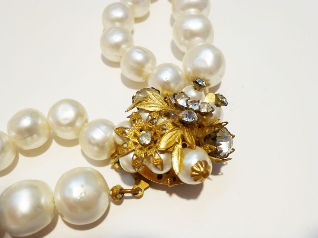 Early Unsigned 1940s Haskell Baroque Faux Pearls Early Unsigned 1940s Haskell Baroque Faux Pearls
