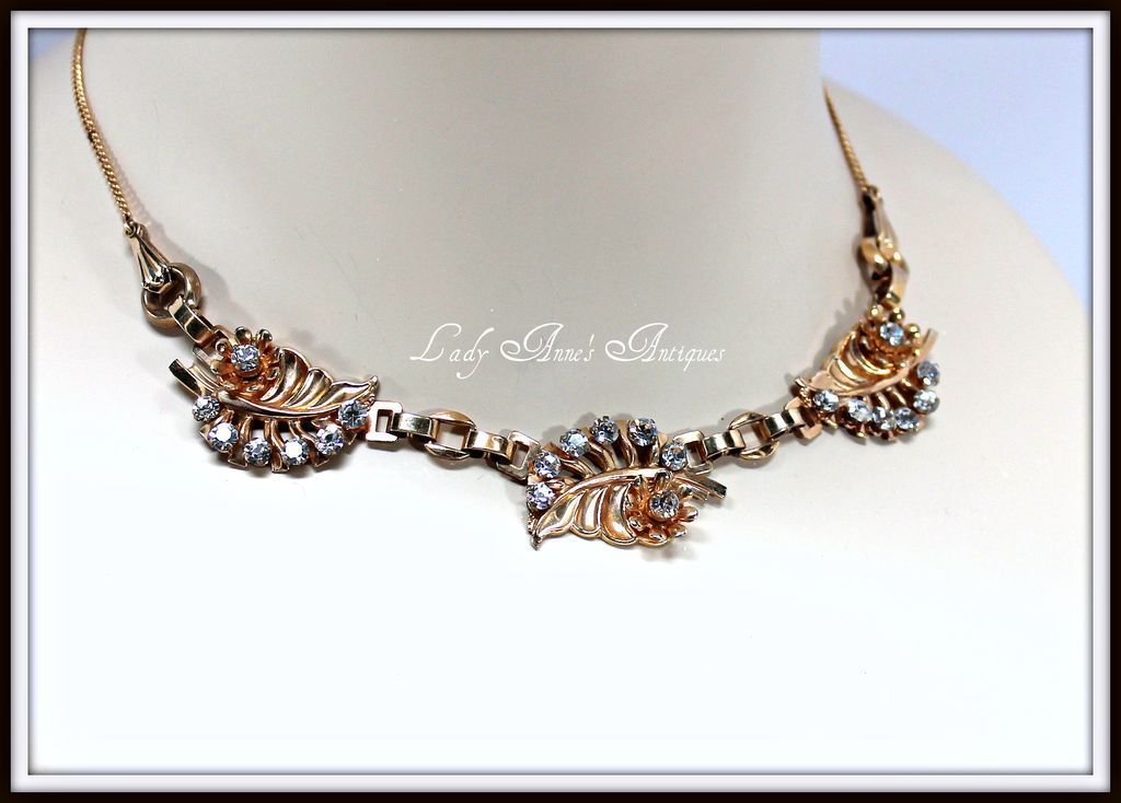 Vintage Barclay Gold Filled Rhinestone Necklace Vintage Barclay Gold Filled Rhinestone Necklace