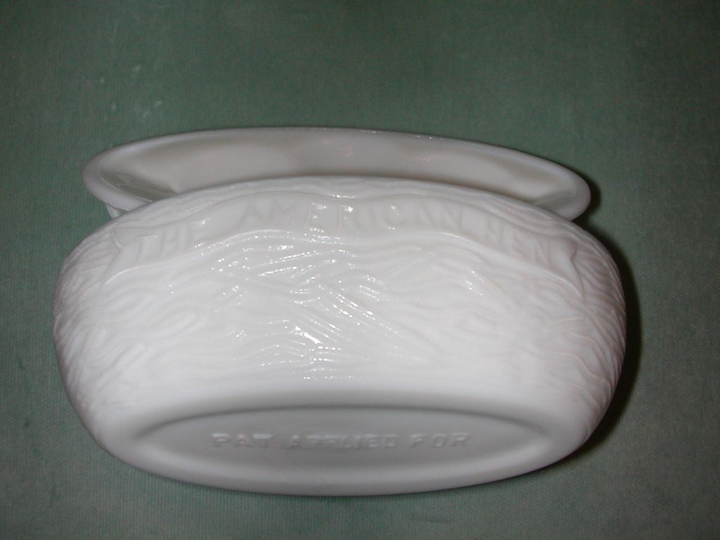 The American Hen Milk Glass Covered Dish. The American Hen Milk Glass Covered Dish.