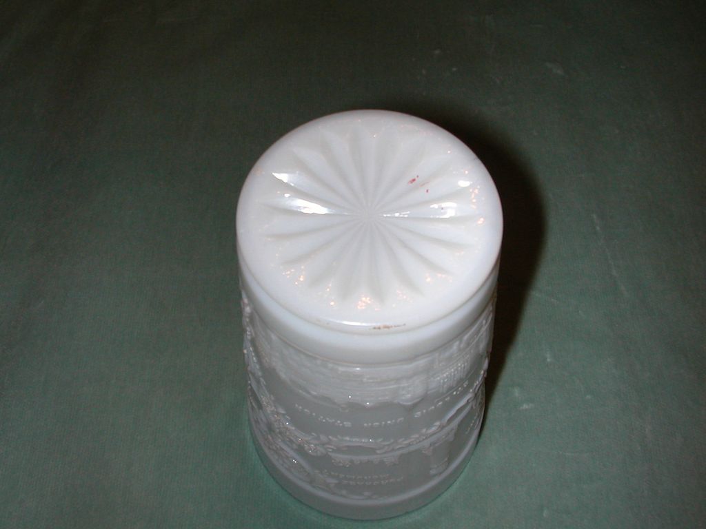 St. Louis Exposition Milk Glass Souvenir Tumbler. St. Louis Exposition Milk Glass Souvenir Tumbler.