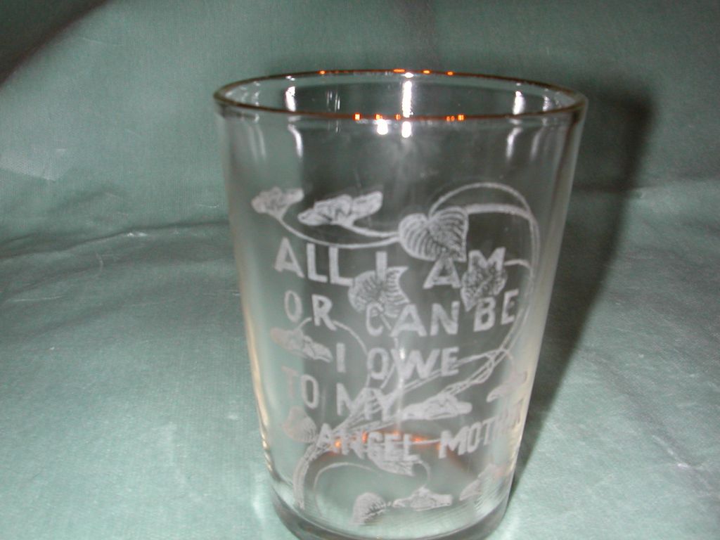 Crystal Etched "Angel Mother" Motto Tumbler. Crystal Etched "Angel Mother" Motto Tumbler.
