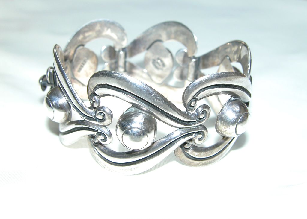 R. RIVERA Sterling Silver Bracelet, Mexican, Taxco, 925 R. RIVERA Sterling Silver Bracelet, Mexican, Taxco, 925