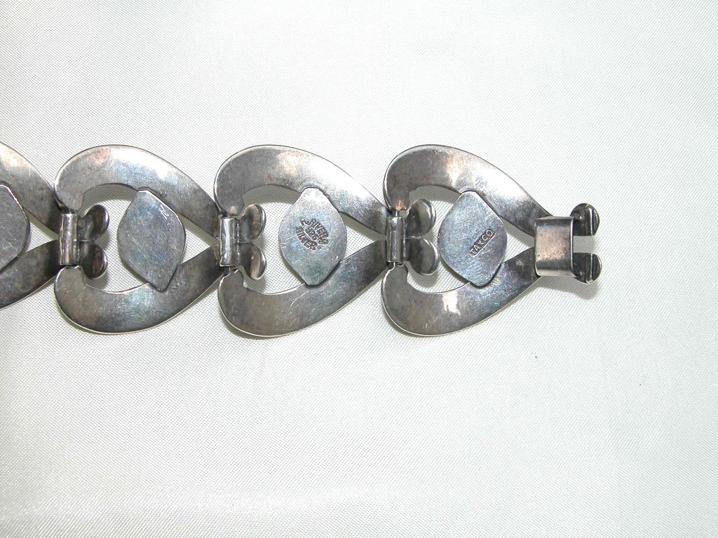 R. RIVERA Sterling Silver Bracelet, Mexican, Taxco, 925 R. RIVERA Sterling Silver Bracelet, Mexican, Taxco, 925