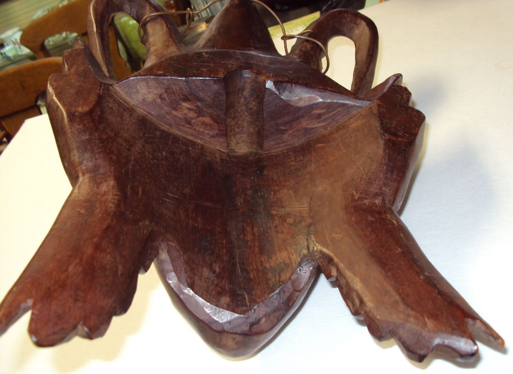 Antique Chinese Rosewood Carved Wood Mask Glass eyes 1850 Antique Chinese Rosewood Carved Wood Mask Glass eyes 1850