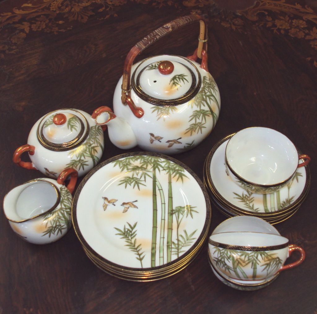 Japanese Tea Set, Eggshell thin hand painted Porcelain Japanese Tea Set, Eggshell thin hand painted Porcelain