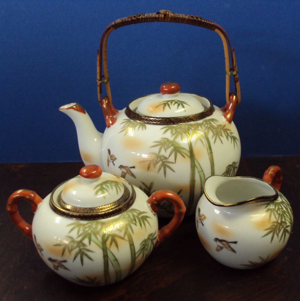 Japanese Tea Set, Eggshell thin hand painted Porcelain Japanese Tea Set, Eggshell thin hand painted Porcelain