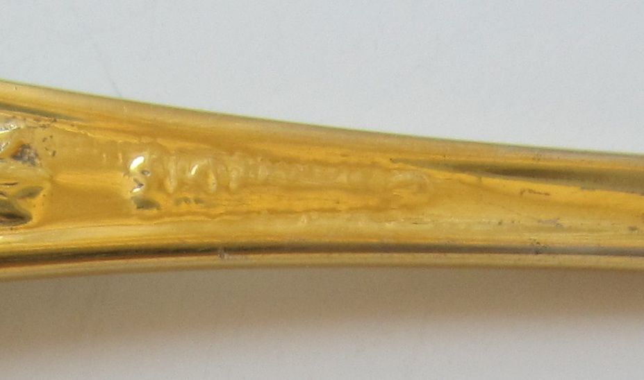 Lovely Vintage Gilt Sterling Silver Salt Spoons Lovely Vintage Gilt Sterling Silver Salt Spoons