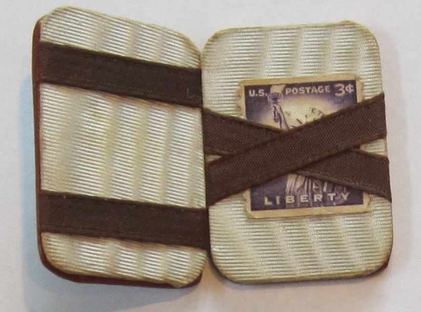 Miniature Vintage Leather Stamp Case Miniature Vintage Leather Stamp Case