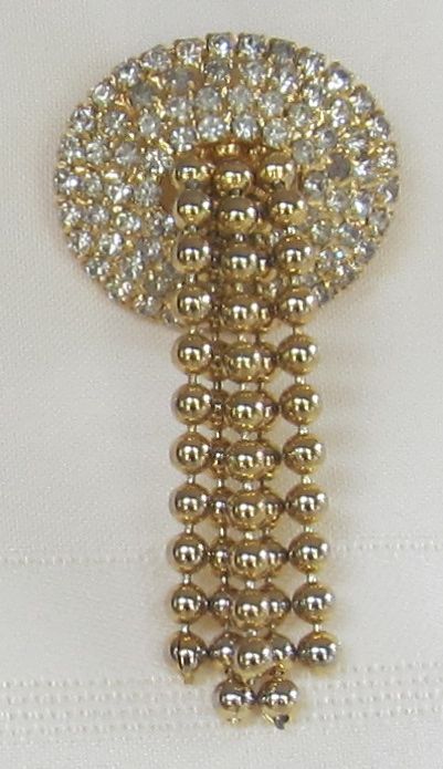 Hobe' Vintage Gold Tone and Rhinestone Brooch Hobe' Vintage Gold Tone and Rhinestone Brooch