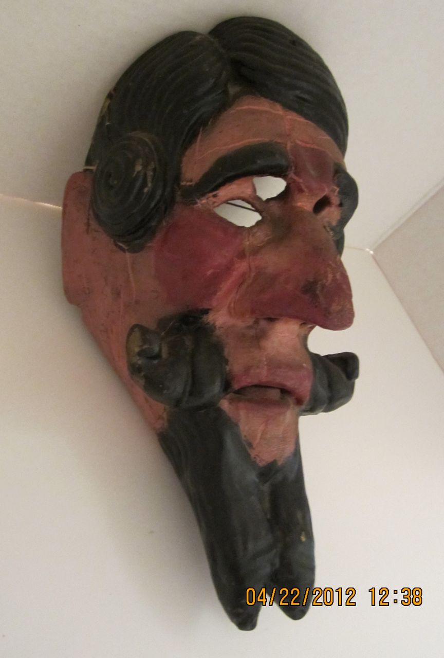 19th Century Hand Carved Mexican Mask 19th Century Hand Carved Mexican Mask